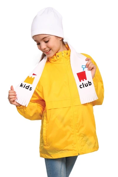 Шарф флисовый однослойный 20х120 см, однотонный "Club Kids"#2