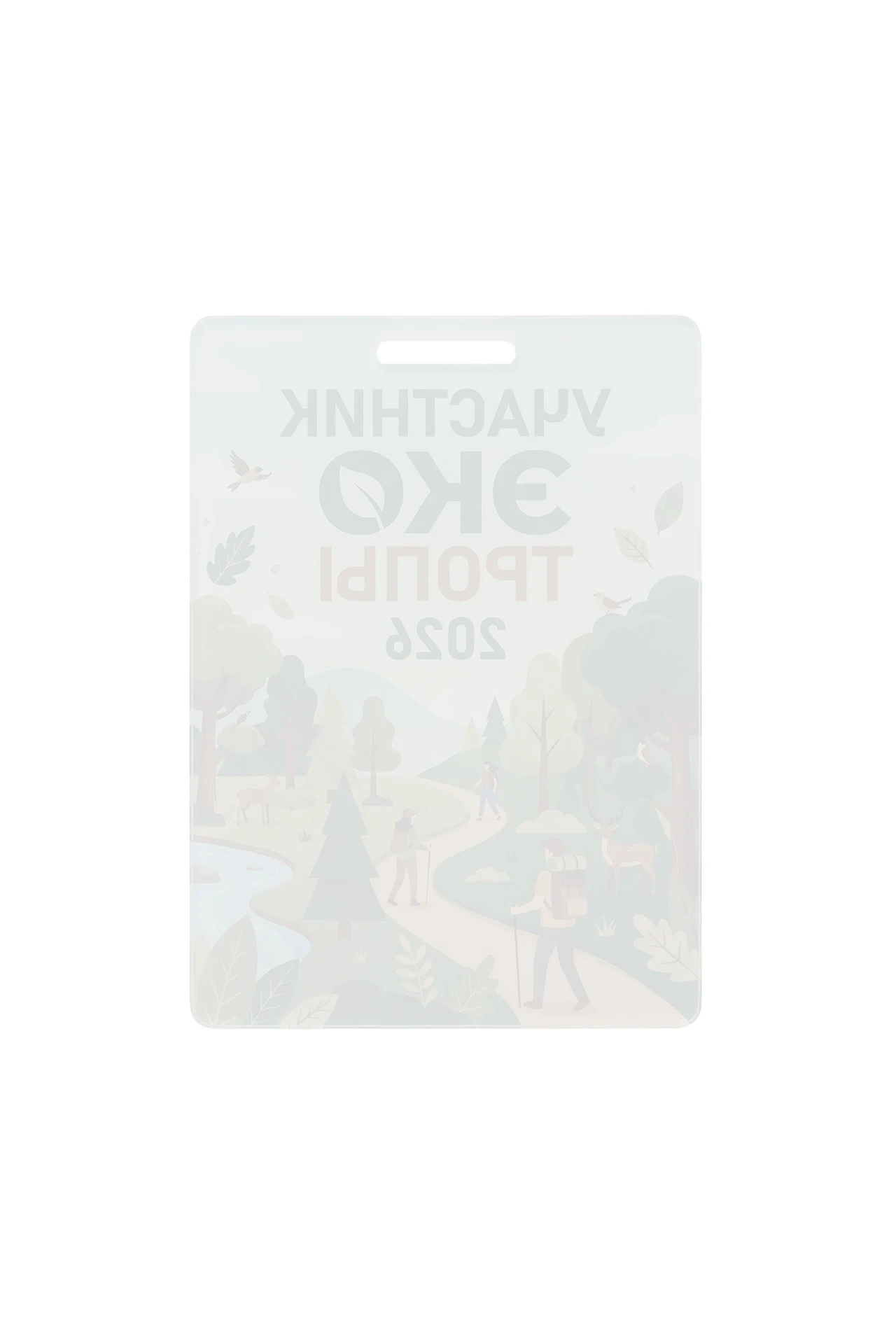 Медаль из акрила АК5040 Прямоугольник 50х36 мм с печатью "Eco-trail participant"#1