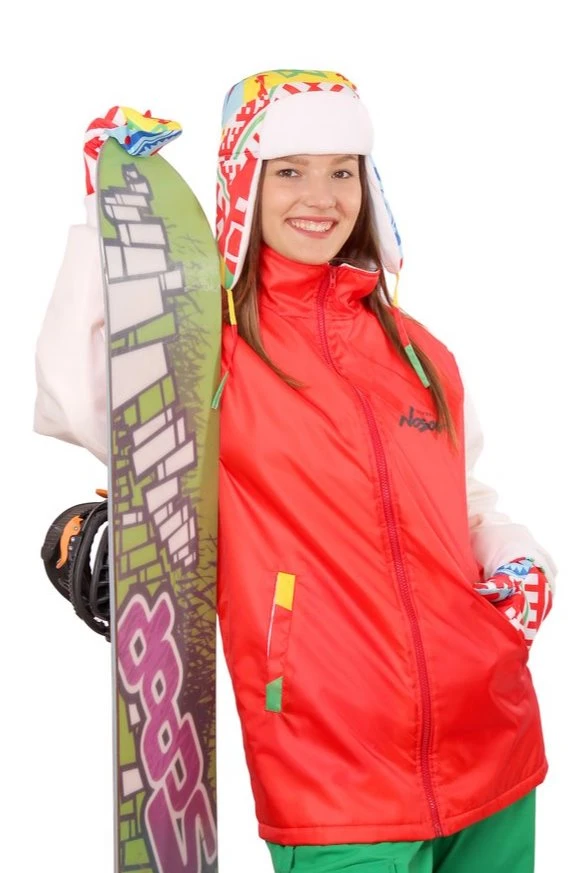 Варежки утепленные двухслойные взрослые, с полной запечаткой "Ornament"#5