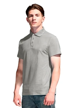 Купить поло Нэкст унисекс (Modern) светло-серую