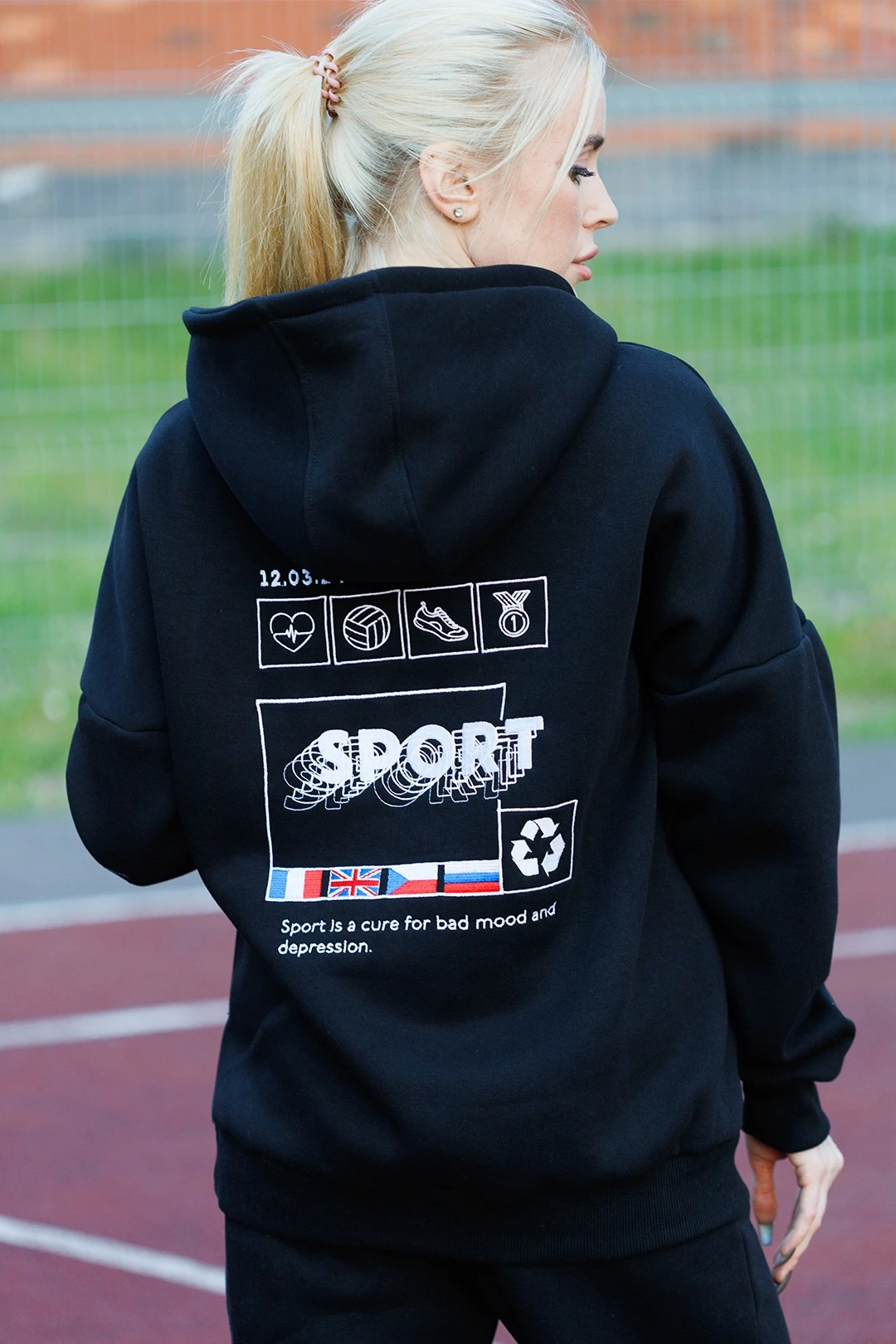 Спортивный костюм Лофт из футера женский, однотонный "Sports day"#5