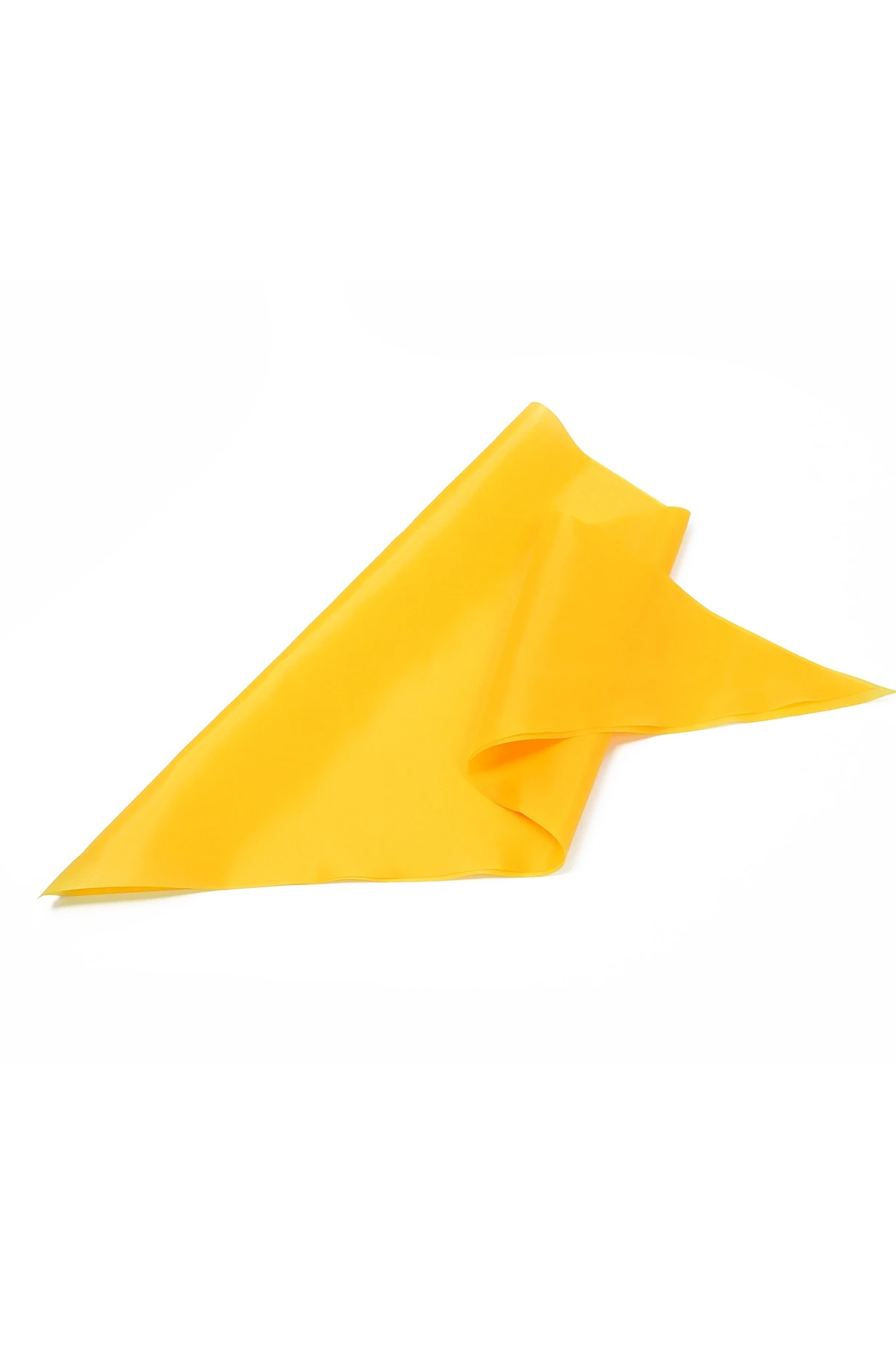 Косынка Лолла из шелка расцвечивания 60х60х90 см, однотонная желтая#7