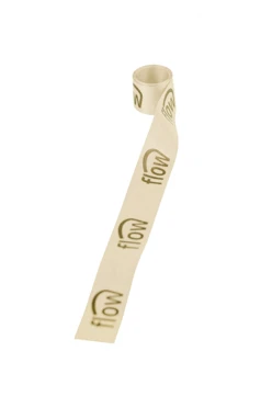 Купить ленту сатин ширина 2,5 см бежевая, печать черным с одной стороны