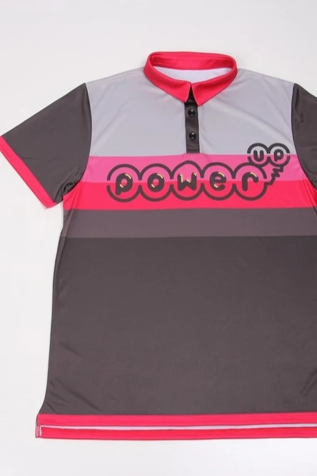 Поло Стар унисекс из примы с полной запечаткой "Power up"#1