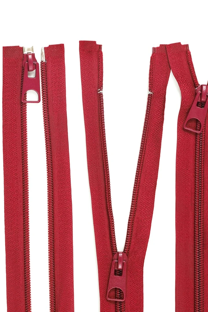 Молния спиральная рaзъемная 80 см, тип 5, бордовая#3