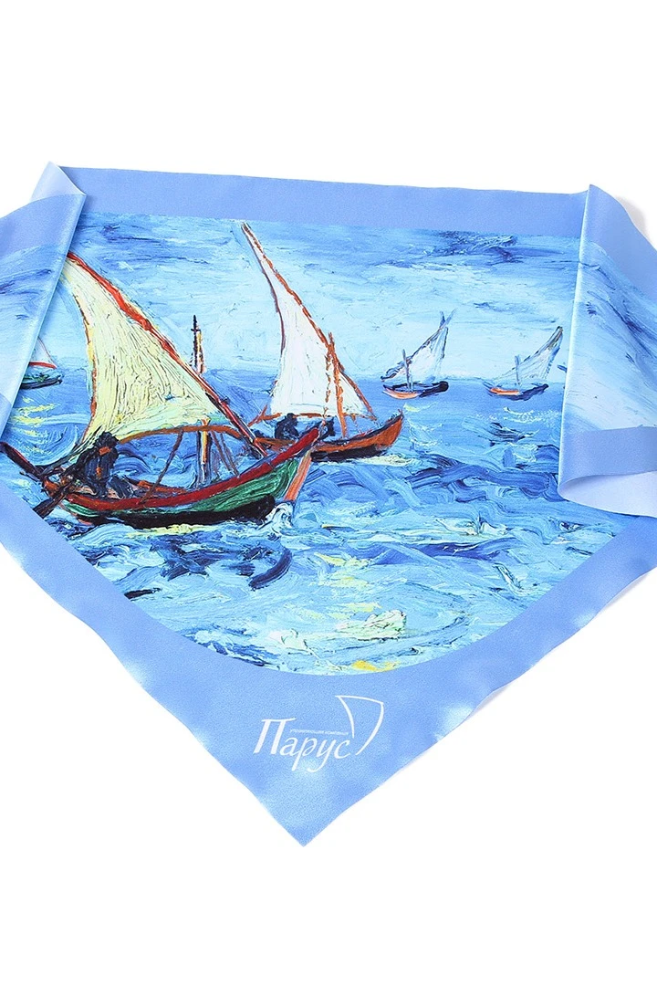 Косынка Шарлотта 60х60х90 см, с полной запечаткой "Parus"#5