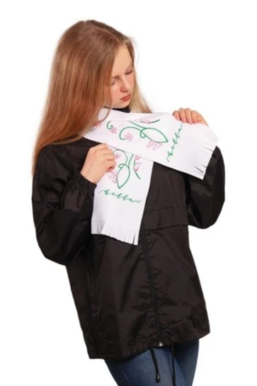 Шарф флисовый однослойный 15х100 см, однотонный "Bella"#4