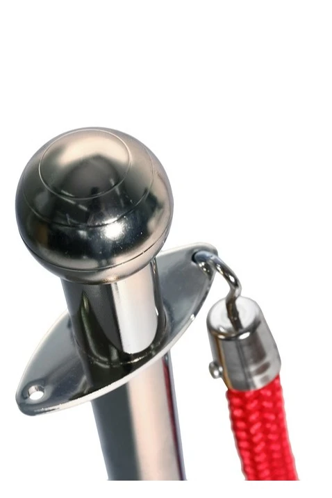 Мобильная стойка ограждения под серебро без каната#3