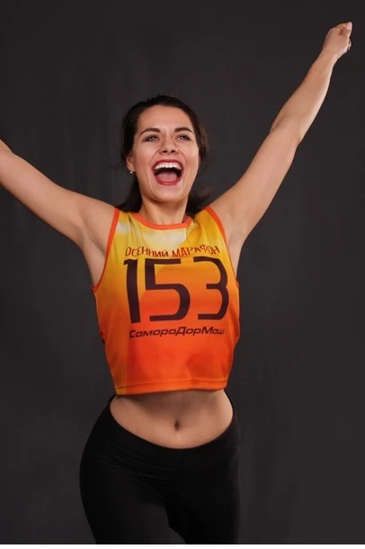 Купить майку стартовую с печатью в край "Осенний марафон"