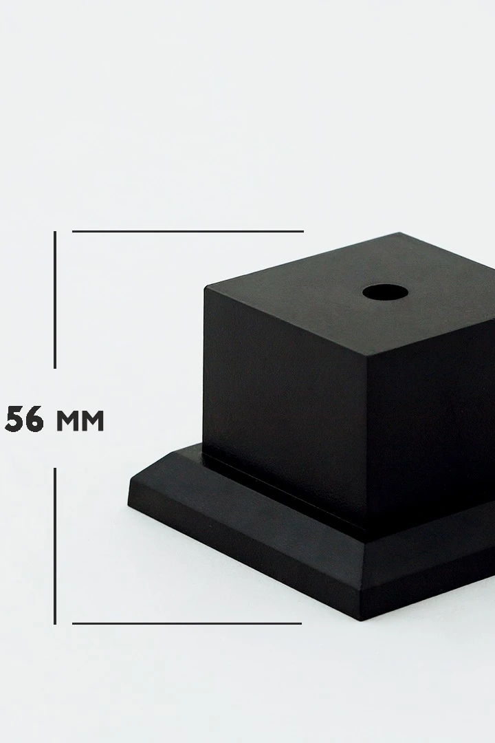Основание пластиковое, черное 60х60х56 мм#1