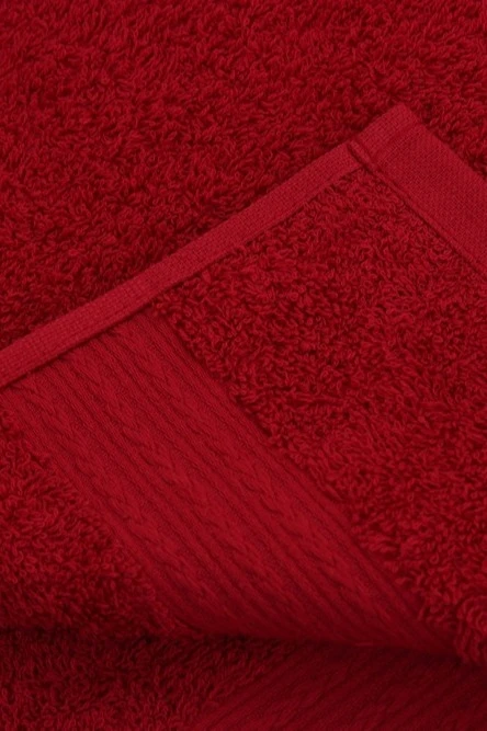 Полотенце махровое 50х90 см (Ituma), однотонное бордовое#4
