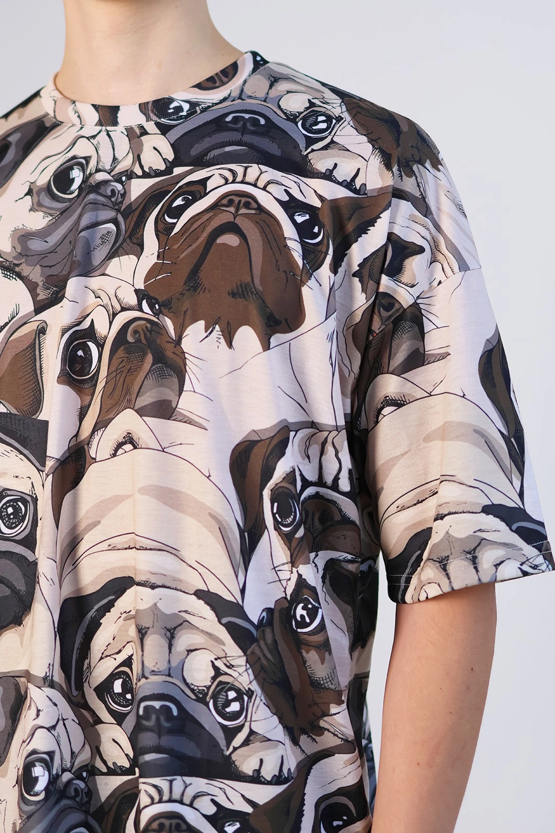 Футболка Макс оверсайз унисекс из кулирки с полной запечаткой "Dog"#2