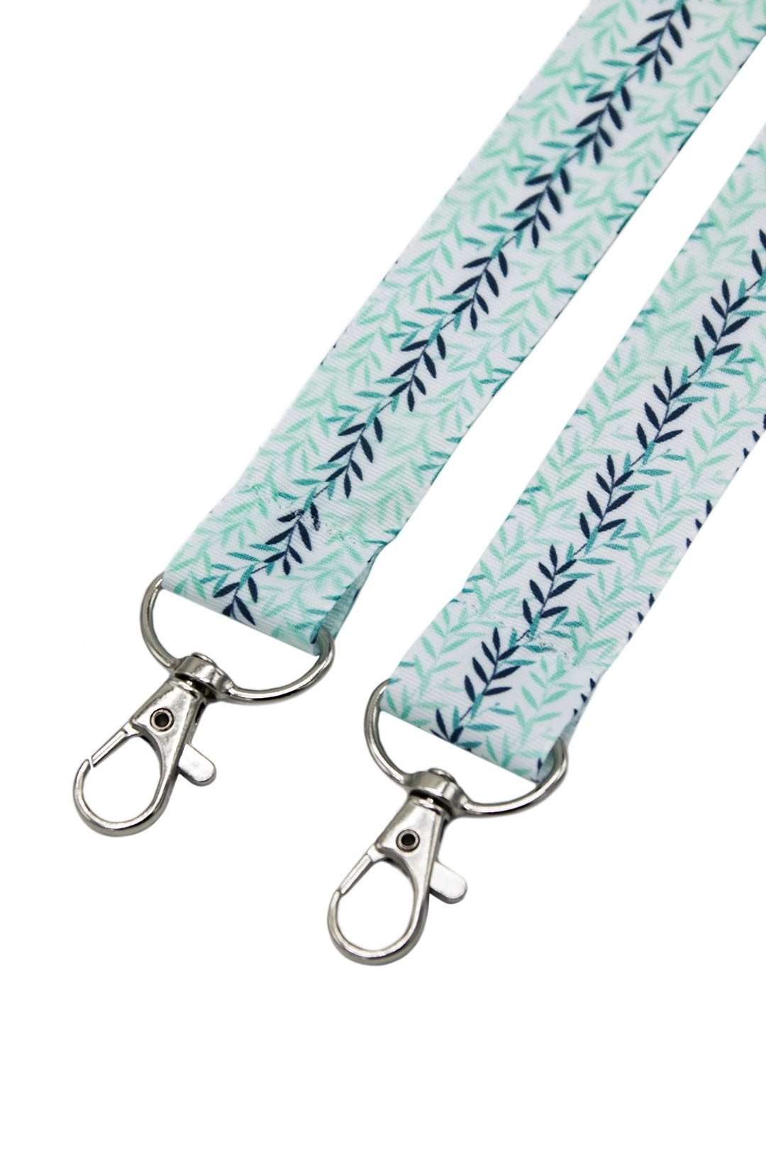 Лента для бейджа микрорепс ширина 2,5 см, с двумя карабинами, с печатью#1