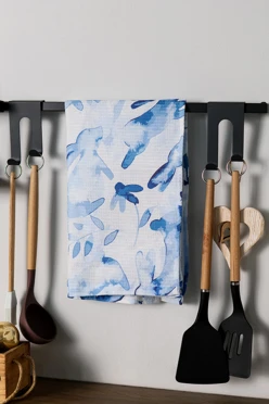 Купить полотенце вафельное 40х70 cм с печатью "Blue nature"