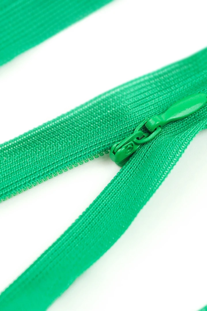 Молния спиральная потайная неразъемная 40 см, тип 3, зеленая#3