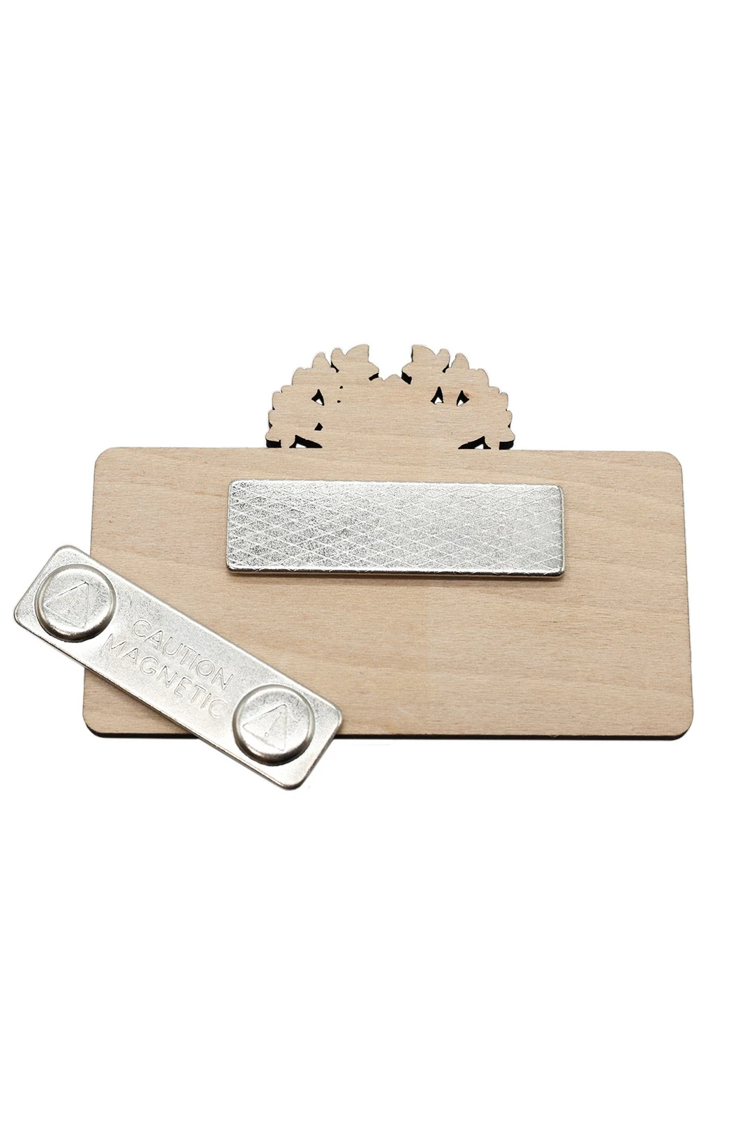 Бейдж из фанеры с гравировкой, 30х60 мм#2