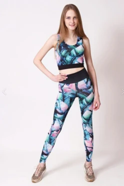 Купить комплект женский с принтом "Banana leaves"