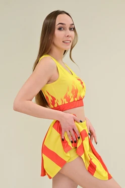 Юбка Дени с шортами женская, с полной запечаткой#2