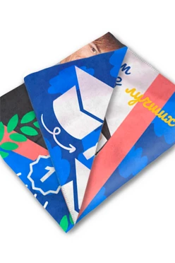 Плед Палитра флисовый 120х150 см (двухсторонний), с принтом "Class of 2025"#1