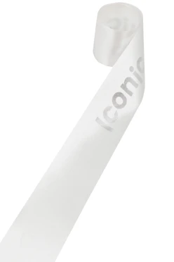 Купить ленту сатин ширина 2,5 см белая, печать серебром с одной стороны