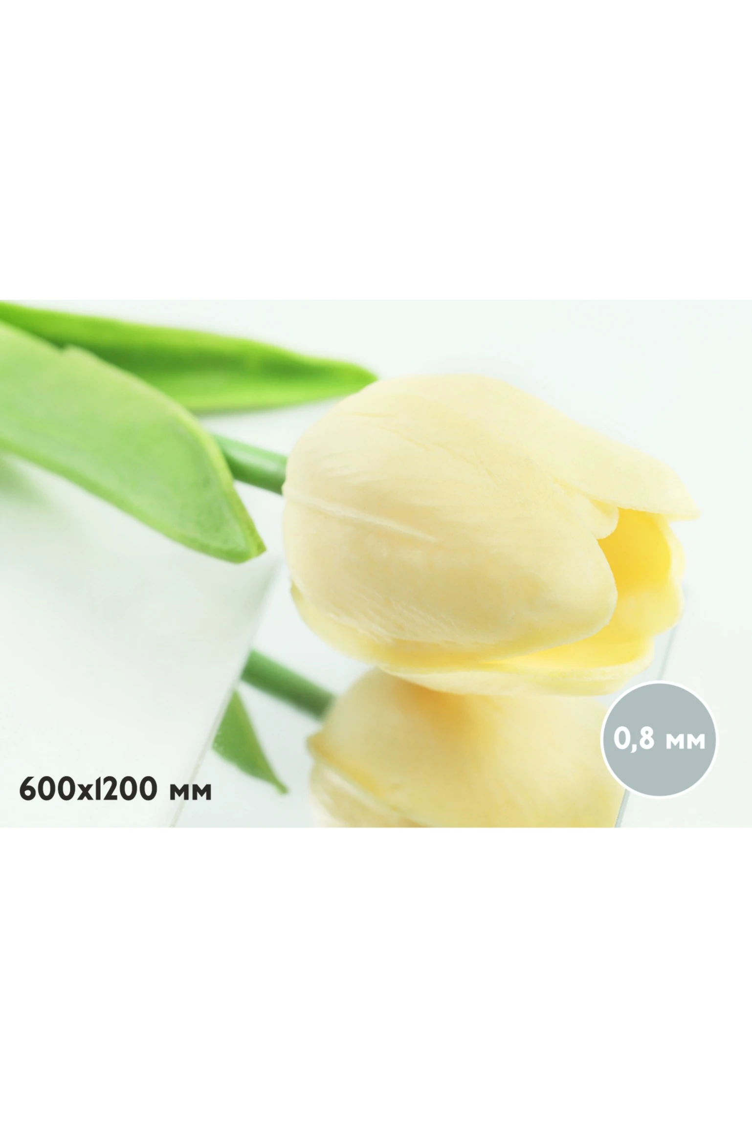 Купить акрил экструзионный зеркальный 600х1200 мм 0,8 мм, серебро