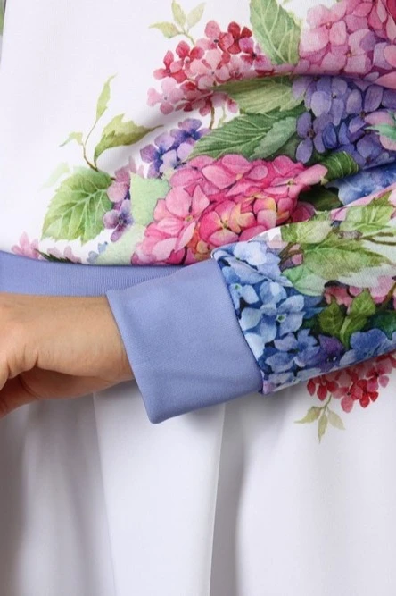 Свитшот Гарри унисекс из адидаса с полной запечаткой "Hydrangeas"#1