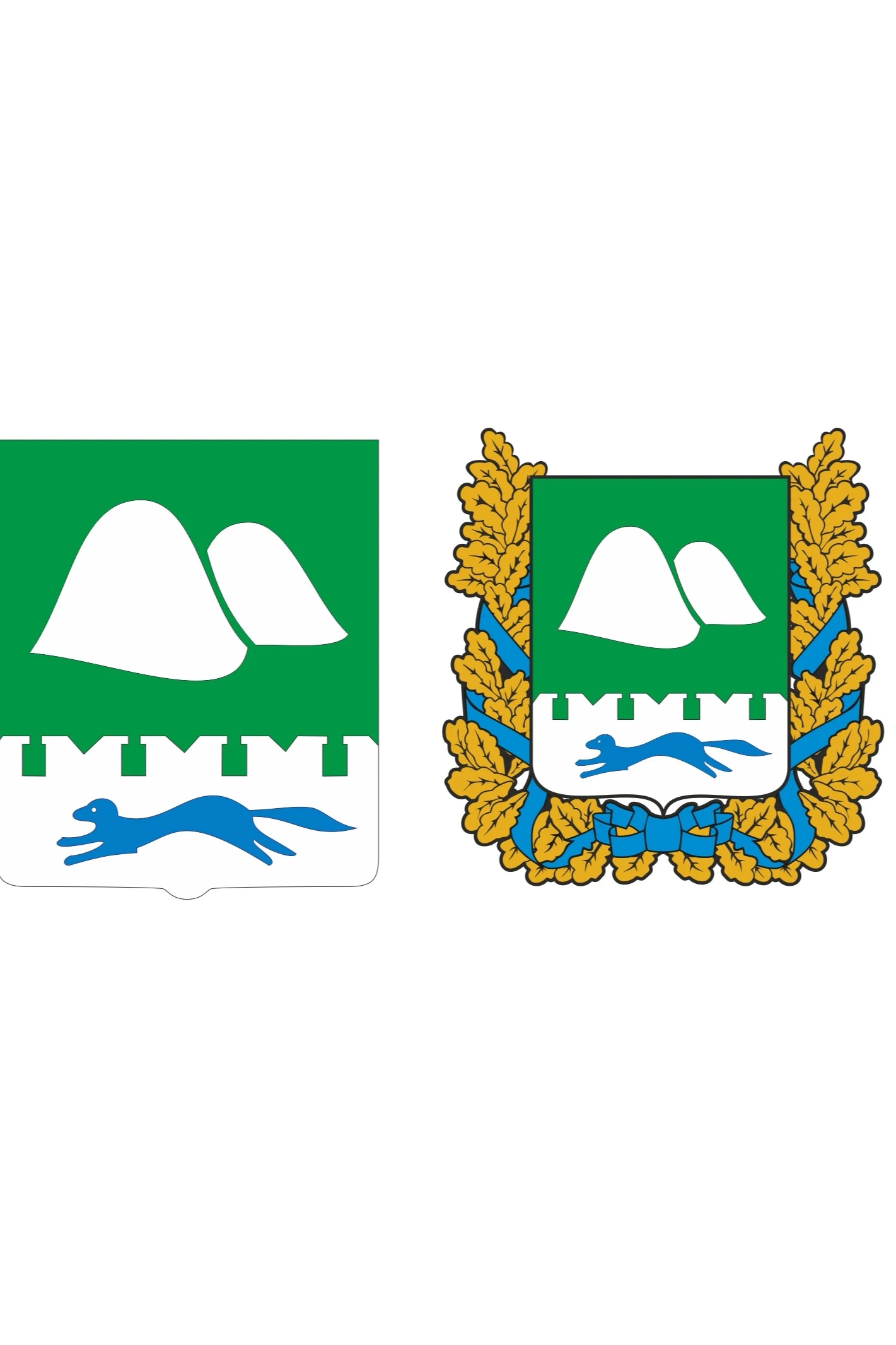 Герб Курганской области 35х43 см, печатный#1