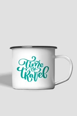 Купить кружку металлическую с принтом "Time to travel"