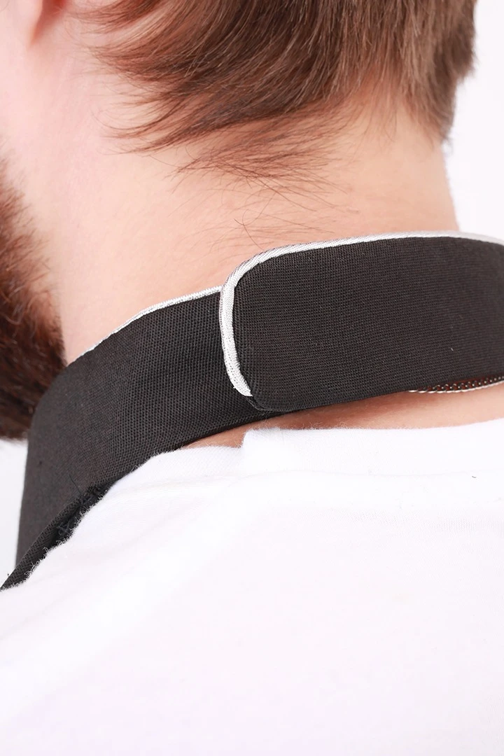 Фартук Бейкер двубортный со стойкой, однотонный#5