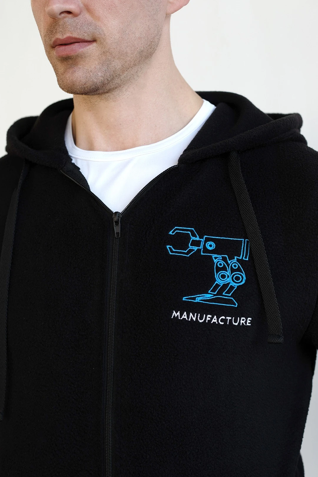 Толстовка Харисон флисовая с капюшоном унисекс, однотонная "Manufacture"#1