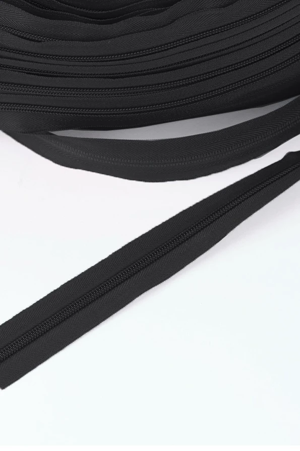 Молния спиральная реверсивная в рулоне 18 300 см, тип 5, черная#3