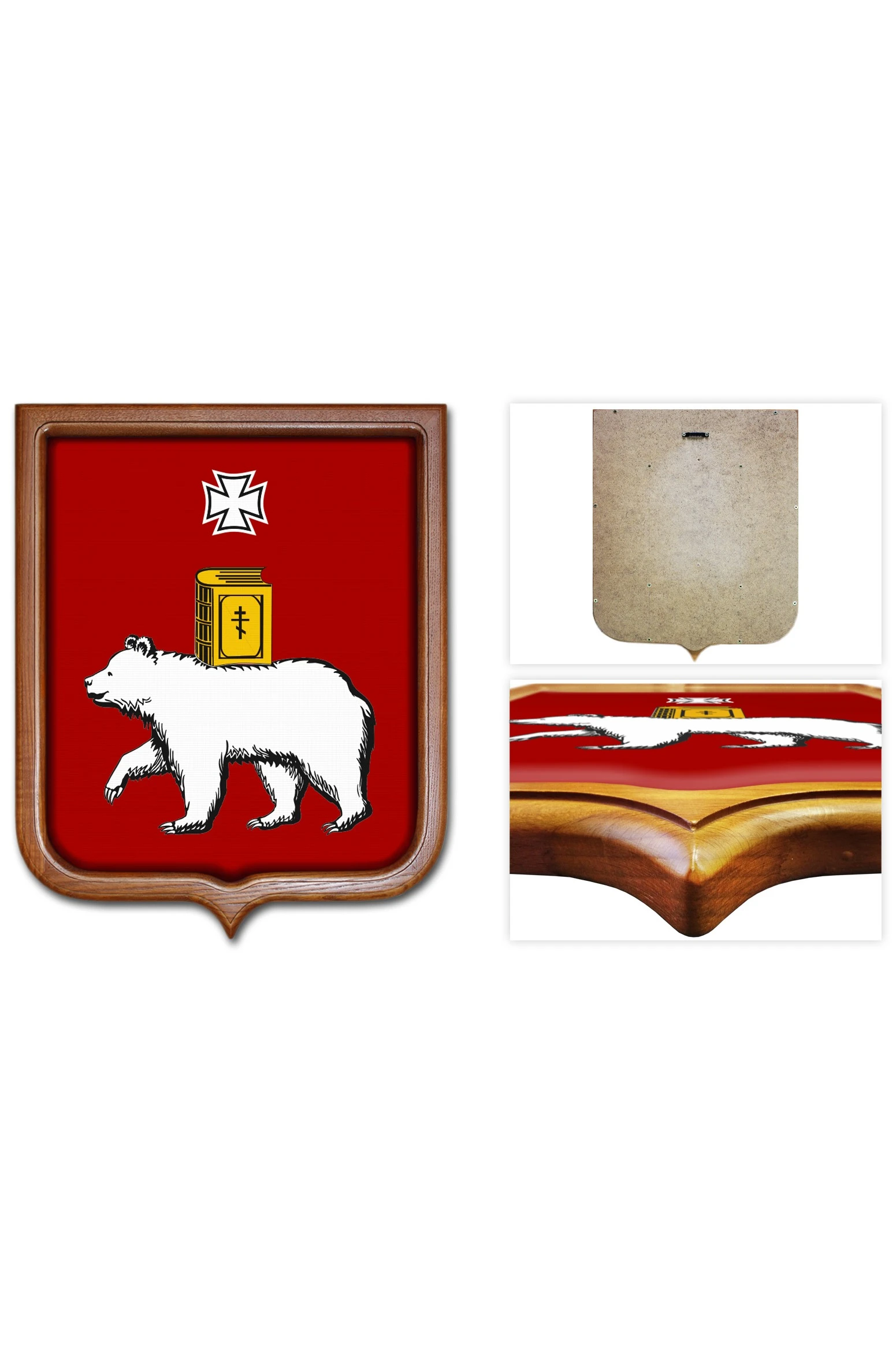 Купить Герб Перми 53х61 см печатный светлая рамка