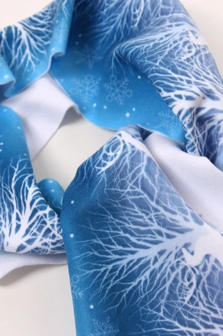 Шарф однослойный утепленный 15х150 см, с полной запечаткой "Camp"#7