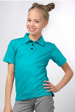 Купить футболку поло Декстер детскую голубую