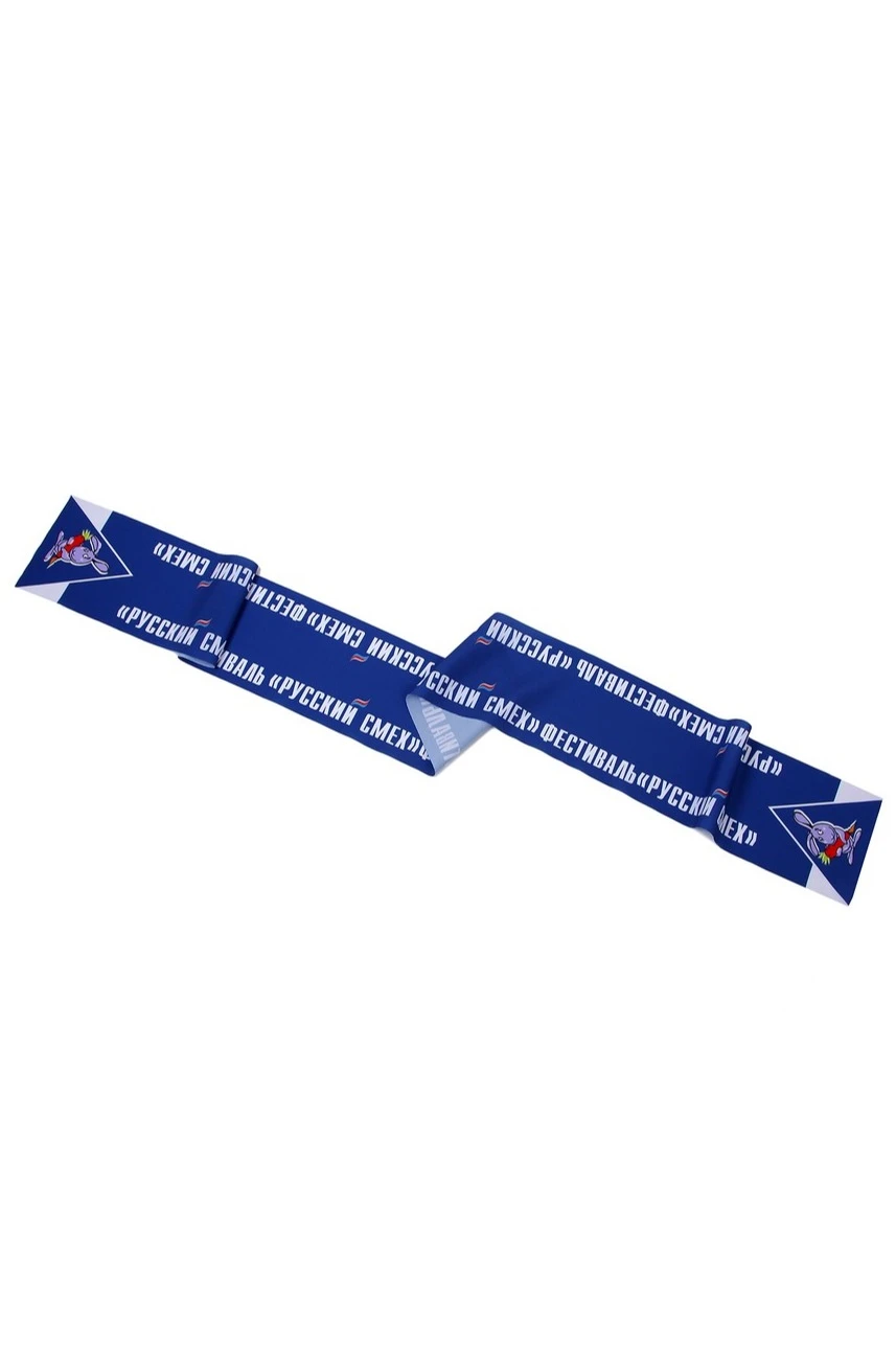 Шарф однослойный легкий 15х150 см, с полной запечаткой "Russian laughter"#2