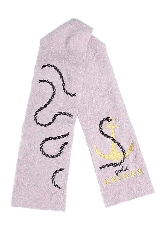 Шарф флисовый однослойный 15х120 см, однотонный "Gold Anchor"#4