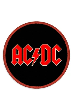 Купить Шеврон Круг печатный из атласа 5х5 см "AC DC"