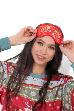 Маска для сна с принтом "Christmas tree decorations"#2