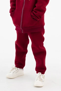 Купить брюки Хит из футера детские темно-красные