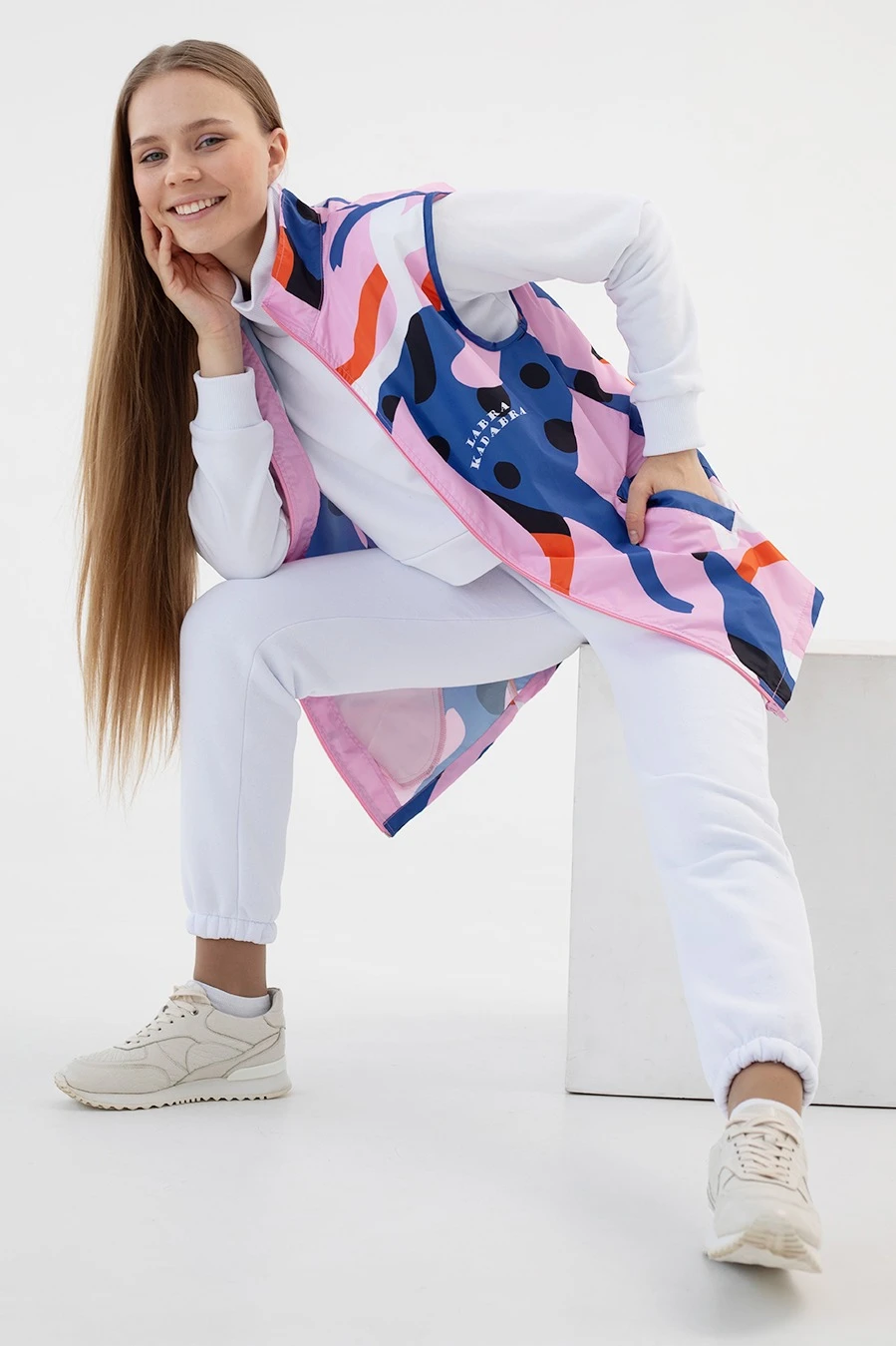 Жилет Брендон без капюшона унисекс, с полной запечаткой "Papaya"#5