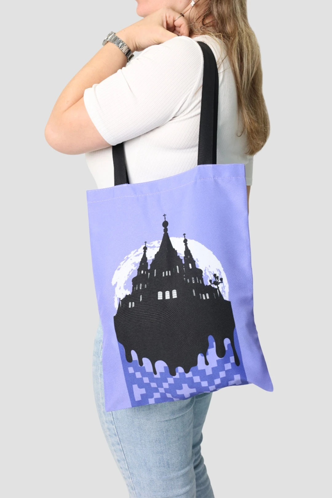 Сумка Лайт из габардина 30х40 см, с принтом "Cathedral"#1