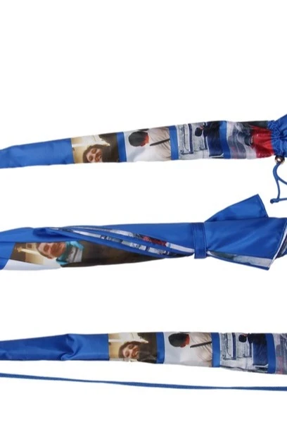 Зонт-трость Моне с пластиковой ручкой однослойный, с полной запечаткой (без совмещения) "Ski lift"#1