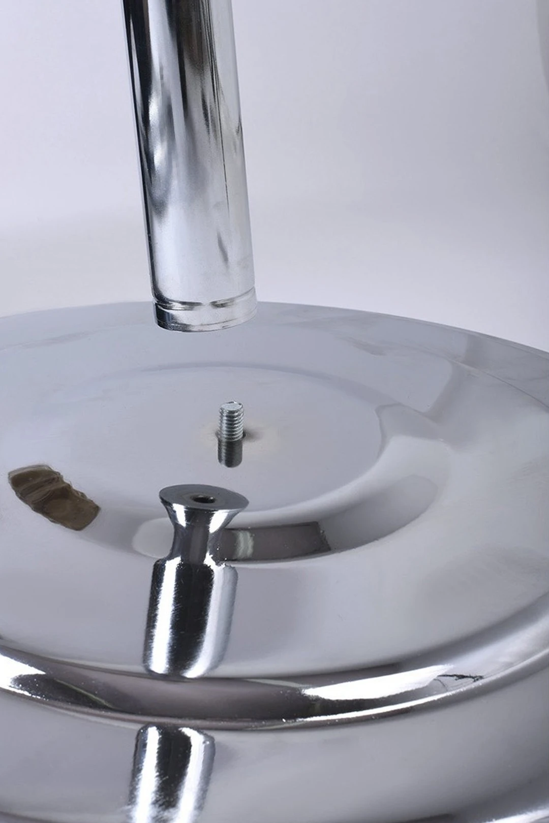 Основание Круг стальное хромированное фигурное под серебро на 1 шток, Ø 38,5 см#1