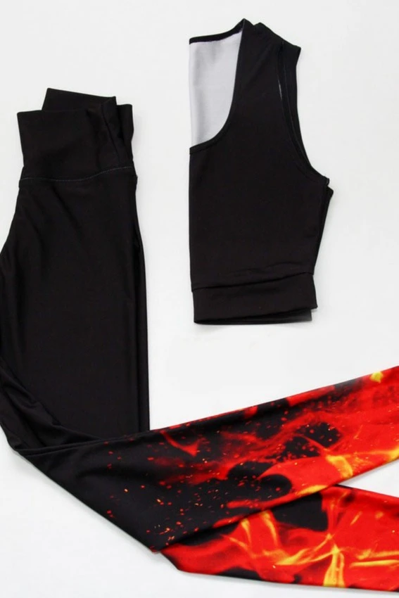 Купить комплект женский с принтом "Fire"