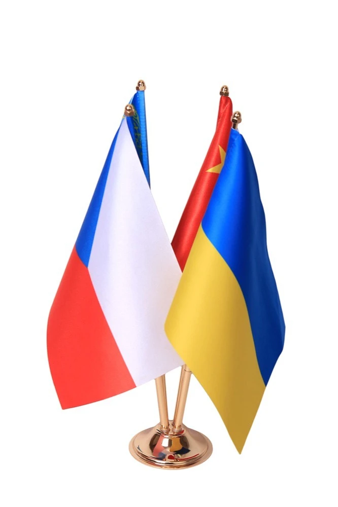 Флагшток настольный (золото, сталь) 4 штока#4 Флагшток настольный (золото, сталь) 4 штока#4