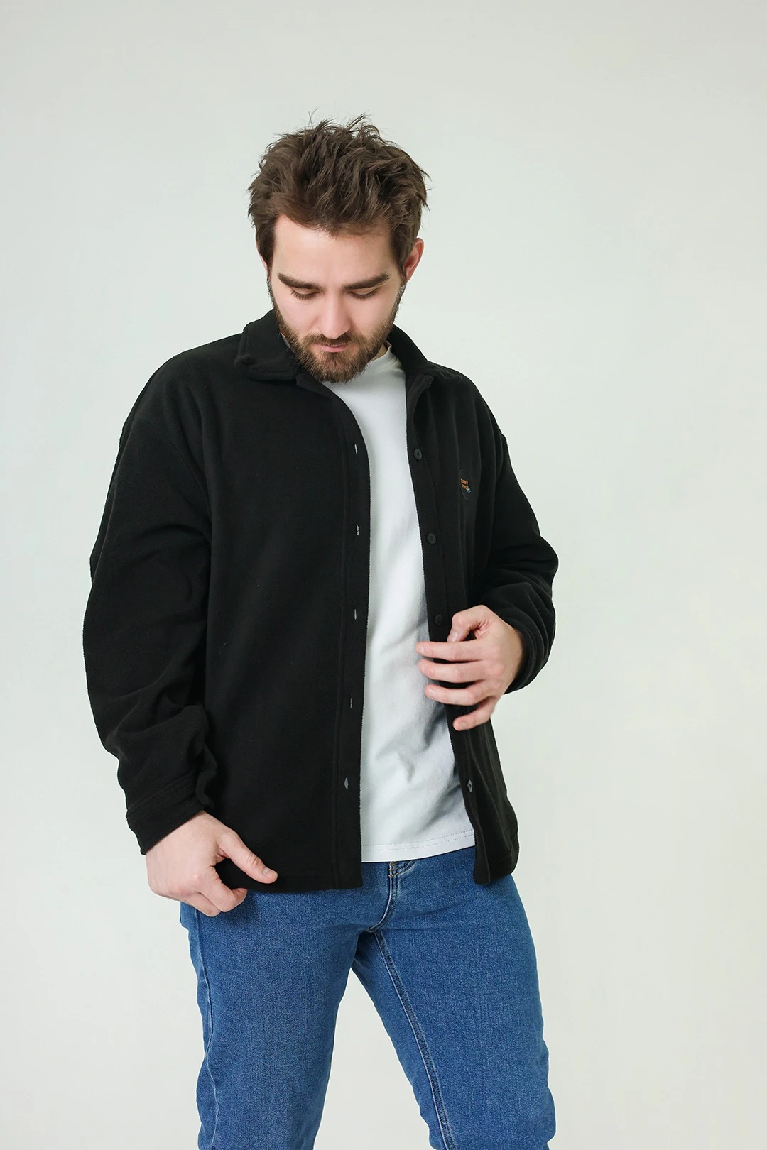 Рубашка Трэвис флисовая унисекс, однотонная#7