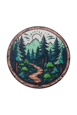 Купить шеврон ПВХ Круг под УФ нанесение 6х6 см "Forest" Купить шеврон ПВХ Круг под УФ нанесение 6х6 см "Forest"
