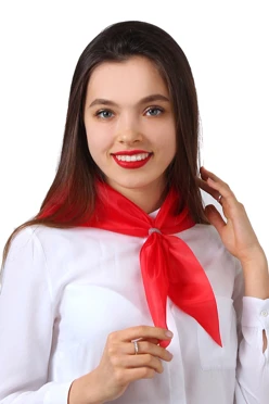 Купить косынку однотонную Лолла 65х65х95 см, красную