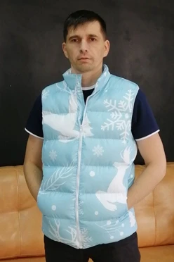 Купить жилет Морган Лайт без капюшона со стежкой унисекс "Christmas"