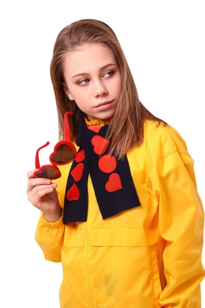 Шарф флисовый однослойный 15х130 см, однотонный  "Shapes"#1